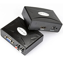 Wewoo Noir Convertisseur HDMI vers VGA avec audio FY1322