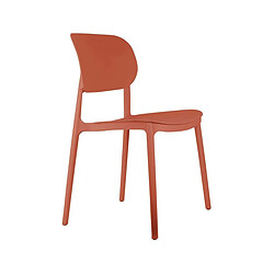 LEITMOTIV Chaise colorée en polypropylène Cheer orange brûlée.