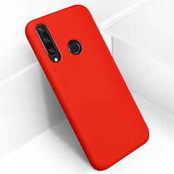 Avizar Coque Huawei Y6p Silicone Semi-rigide Finition Soft Touch Rouge