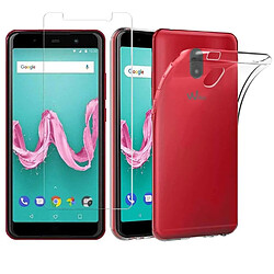 Ipomcase Coque transparente pour Wiko Lenny 5 avec Protection d'écran en Verre Trempé