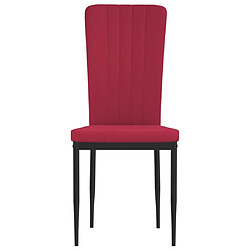 Acheter Maison Chic Lot de 4 Chaises à manger,Chaise pour cuisine Rouge bordeaux Velours -MN67904