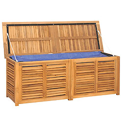 Avis vidaXL Boîte de rangement jardin et sac 150x50x53 cm bois massif teck