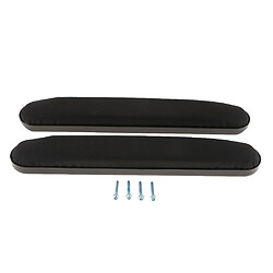 1 paire (2pcs) coussin coussinet pour fauteuil noir pu