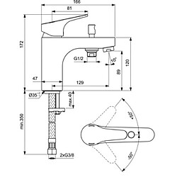 Porcher Mitigeur bain/douche monotrou Ulysse