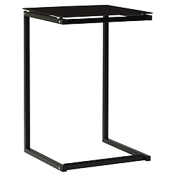 vidaXL Table d'appoint Noir 40x40x60 cm Verre trempé