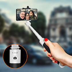 Acheter Perche selfie Bluetooth Bouton déclencheur Extensible Rétractable LinQ - Noir