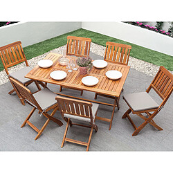 Beliani Table de jardin 140 x 75 cm Bois Bois foncé CENTO