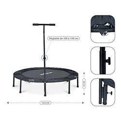 Mini Trampoline Fitness Jump4fun Pliable T-Bar - Ø122cm