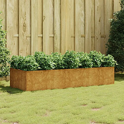 Maison Chic Jardinière,Lit surélevé de jardin - Bac à fleurs - pot de fleur 200x80x40 cm acier corten -GKD10601