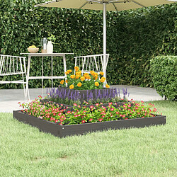 Maison Chic Jardinière,Bac à fleurs - pot de fleur Gris 80x80x27 cm Bois massif de pin -GKD86978