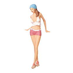 1:64 Figure Personnage Féminin Poupée Paysage Train Chemin De Fer Modèle Décor Style D