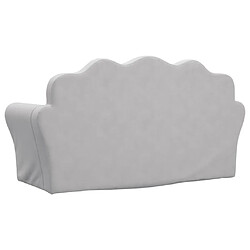 Acheter vidaXL Canapé pour enfants 2 places gris clair peluche douce