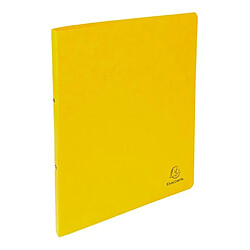 Exacompta Classeur 2 anneaux 15mm Carte lustrée - A4 - Jaune - Lot de 10