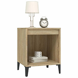 Acheter Maison Chic Table de chevet Table de Nuit Meuble de Rangement Chêne sonoma 40x35x50 cm