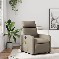 vidaXL Fauteuil de massage inclinable Cappuccino Similicuir