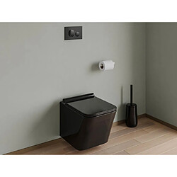 Vente-Unique Plaque de commande pour WC avec double touche - Noir - OPULUS