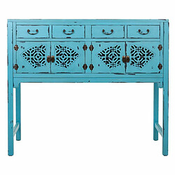 Meuble d'Entrée Alexandra House Living Bleu Bois d'épicéa Bois MDF 40 x 102 x 120 cm