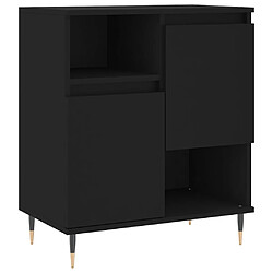 Acheter vidaXL Buffets 2 pcs noir bois d'ingénierie