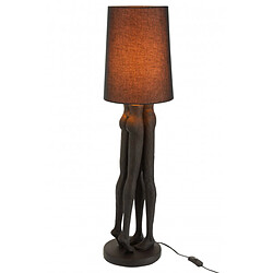 Dansmamaison Lampe Couple Resine Noire