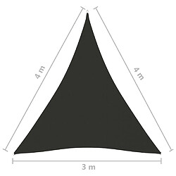 Avis Helloshop26 Voile d'ombrage parasol tissu oxford triangulaire 3 x 4 x 4 m anthracite 02_0009834