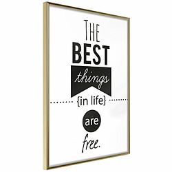 Paris Prix Affiche Murale Encadrée The Best Things 20 x 30 cm Or