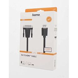 HAMA Câble vidéo, fiche DVI sur fiche HDMI, Ultra-HD 4K, 1,50 m