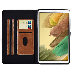 Etui en PU anti-chute avec support et porte-cartes pour votre Samsung Galaxy Tab A7 Lite 8.7-pouces T220/T225 - marron