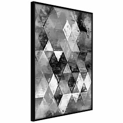 Paris Prix Affiche Murale Encadrée Abstract Diamonds 20 x 30 cm Noir