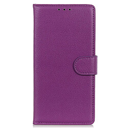 Etui en PU texture litchi avec support, violet pour votre ZTE Libero 5G II 5G