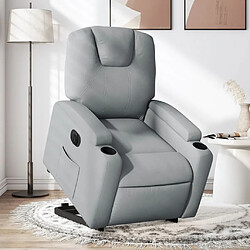 Maison Chic Fauteuil Relax pour salon, Fauteuil inclinable électrique gris clair tissu -GKD63680