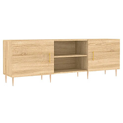 Maison Chic Meuble TV scandinave - Banc TV pour salon chêne sonoma 150x30x50 cm bois d'ingénierie -MN94742