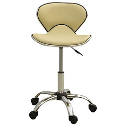 vidaXL 323677 Salon Spa Stool Cream Faux Leather