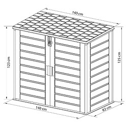 Acheter Coffre en Résine Gardiun Soften II 1.170 L 140x82x123 cm avec Amortisseurs | Rangement Filtre à Sable et Pompe | Montage Facile | Adapté pour Système de Verrouillage