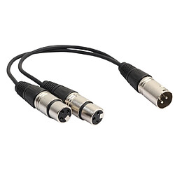 Y Splitter Câble Audio Xlr 3 Broches Xlr Audio Mâle à Double Cordon Femelle à 3 Broches