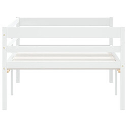 Acheter vidaXL Cadre de lit sans matelas blanc bois de pin massif 90x200 cm