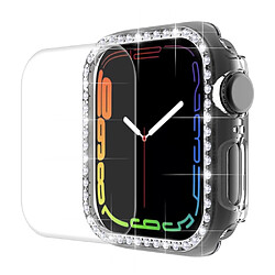 Coque en TPU ENKAY électroplaqué, décor de strass, transparent pour votre Apple Watch Series 7 45mm