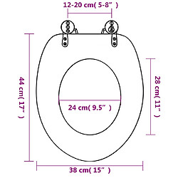 vidaXL Sièges de toilette avec couvercles 2 pcs MDF Étoile de mer pas cher