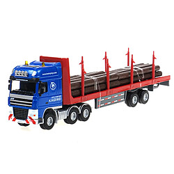 Universal Véhicule de transport en bois d'alliage Modèle de camion de transport en bois Véhicule de transport de jouets de voiture Collection garçon(Bleu)