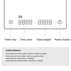 Acheter Blanc Panneau de pondération de l'échelle électronique avec écran caché à LED pour peser le café fait à la main