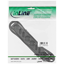 Multiprise InLine® 8 ports 4x Type F allemand + 4x Euro noir 3m