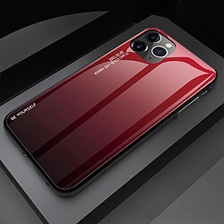 Wewoo Coque Rigide Pour iPhone 11 Pro Étui en verre de couleur dégradée rouge