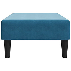 Acheter vidaXL Repose-pied bleu 77x55x31 cm velours