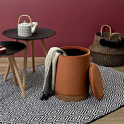 Acheter The Home Deco Factory Pouf coffre en velours Mirage ocre.