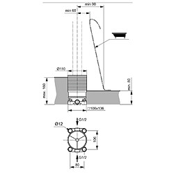 Ideal Standard - Corps à encastrer pour mitigeur bain-douche