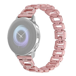 Bracelet en métal 22mm, chaîne en D décorée de strass, rose pour votre Huawei Watch GT 2e Samsung Galaxy Watch 46mm Universal