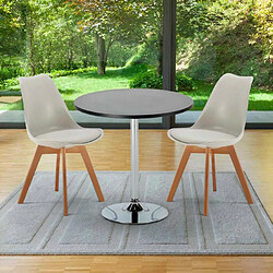 Ahd Amazing Home Design Table Ronde Noire 70x70cm 2 Chaises Colorées Intérieur Bar Café Nordica Cosmopolitan