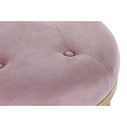 Avis Pegane Banquette rectangulaire en polyester rose et métal doré - longueur 100 x Profondeur 35 x hauteur 40 cm