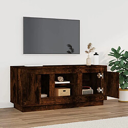 Avis Maison Chic Meuble TV scandinave - Banc TV pour salon chêne fumé 102x35x45 cm bois d'ingénierie -MN22136