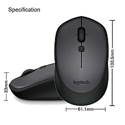 Universal M336 Souris Bluetooth sans fil avec pour Windows 7/8/10, Mac OS X 10.8, Chrome OS, Android 3.2