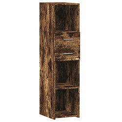 vidaXL Buffet haut chêne fumé 30x42,5x124 cm bois d'ingénierie